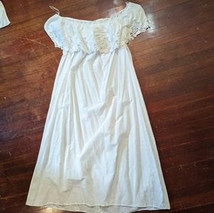 Breezy white off the shoulder dress